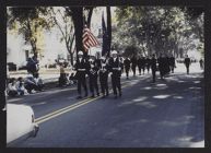 Photograph of Air Force ROTC cadets marching in a parade